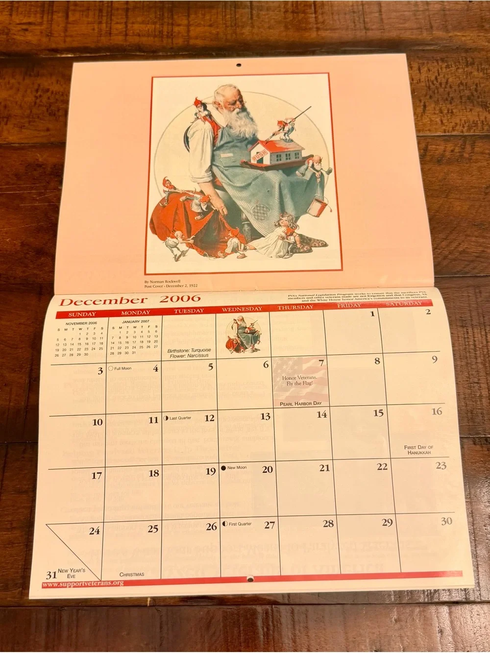 2006 THE SATURDAY EVENING POST CALENDAR BY NORMAN ROCKWELL (PVA)